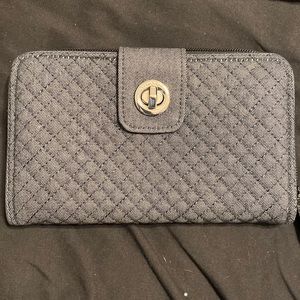 Vera Bradley denim turn lock wallet
